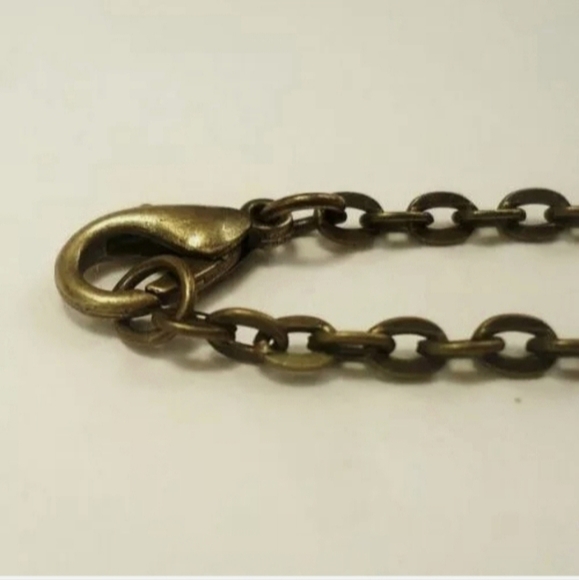 New Brimstone or Leviathan Cross Symbol Cabochon Brass Necklace. - Picture 3 of 7